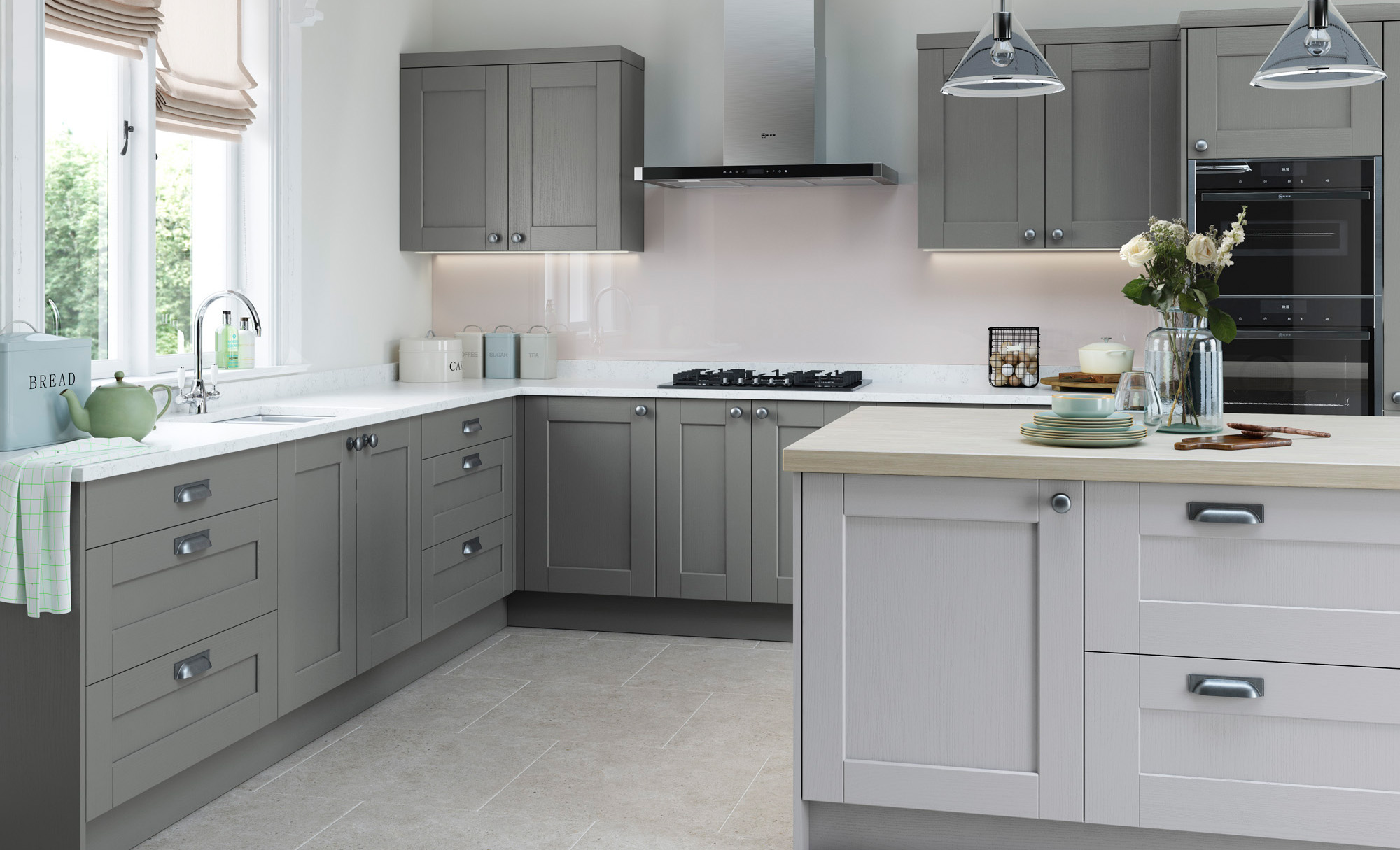 Classic Traditional Kensington Light Grey and Dust Grey image