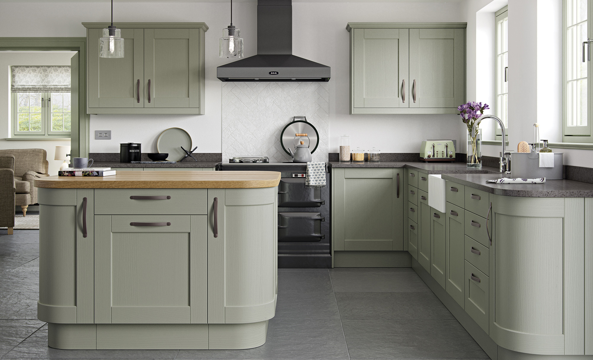 Classic Traditional Kensington Painted Sage Green image